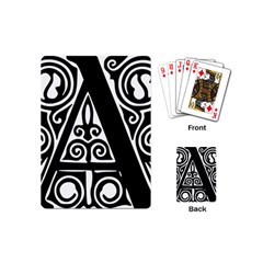 Alphabet Calligraphy Font A Letter Playing Cards (mini)  by Celenk