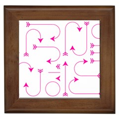 Arrows Girly Pink Cute Decorative Framed Tiles by Celenk