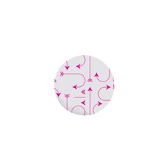 Arrows Girly Pink Cute Decorative 1  Mini Buttons by Celenk