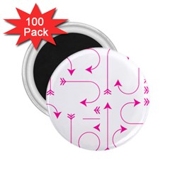 Arrows Girly Pink Cute Decorative 2 25  Magnets (100 Pack)  by Celenk