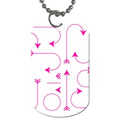 Arrows Girly Pink Cute Decorative Dog Tag (two Sides) by Celenk