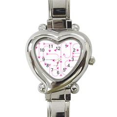 Arrows Girly Pink Cute Decorative Heart Italian Charm Watch by Celenk