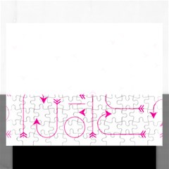 Arrows Girly Pink Cute Decorative Rectangular Jigsaw Puzzl by Celenk