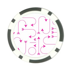 Arrows Girly Pink Cute Decorative Poker Chip Card Guard by Celenk