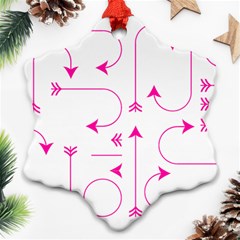 Arrows Girly Pink Cute Decorative Ornament (snowflake) by Celenk