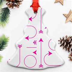 Arrows Girly Pink Cute Decorative Christmas Tree Ornament (two Sides) by Celenk