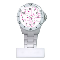 Arrows Girly Pink Cute Decorative Plastic Nurses Watch by Celenk