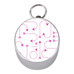 Arrows Girly Pink Cute Decorative Mini Silver Compasses by Celenk