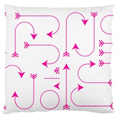 Arrows Girly Pink Cute Decorative Standard Flano Cushion Case (one Side) by Celenk