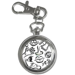 Anatomy Icons Shapes Ear Lips Key Chain Watches by Celenk