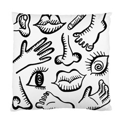 Anatomy Icons Shapes Ear Lips Standard Cushion Case (two Sides) by Celenk