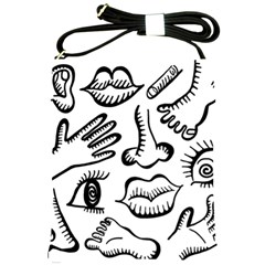 Anatomy Icons Shapes Ear Lips Shoulder Sling Bags by Celenk