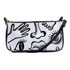 Anatomy Icons Shapes Ear Lips Shoulder Clutch Bags by Celenk