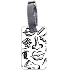 Anatomy Icons Shapes Ear Lips Luggage Tags (two Sides) by Celenk