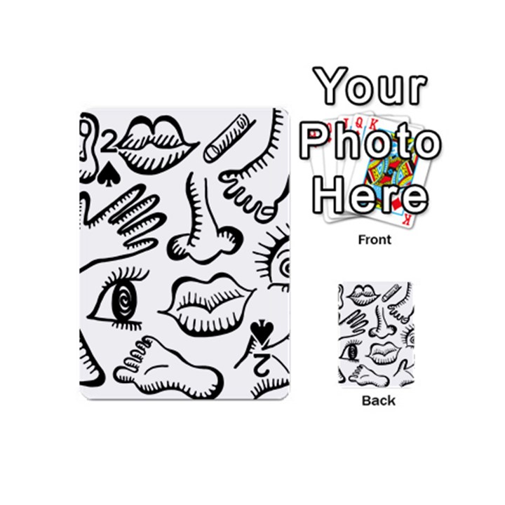 Anatomy Icons Shapes Ear Lips Playing Cards 54 (Mini) 