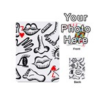 Anatomy Icons Shapes Ear Lips Playing Cards 54 (Mini)  Front - Heart7