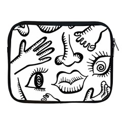 Anatomy Icons Shapes Ear Lips Apple Ipad 2/3/4 Zipper Cases by Celenk