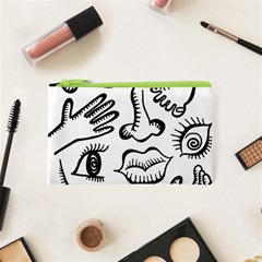 Anatomy Icons Shapes Ear Lips Cosmetic Bag (xs) by Celenk