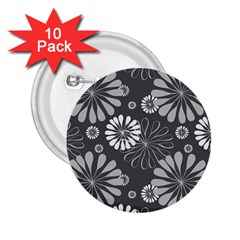 Floral Pattern Floral Background 2 25  Buttons (10 Pack)  by Celenk