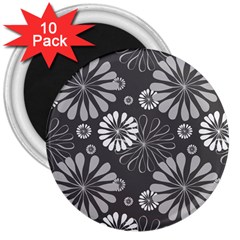 Floral Pattern Floral Background 3  Magnets (10 Pack)  by Celenk