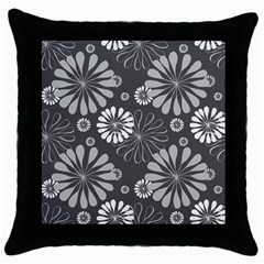 Floral Pattern Floral Background Throw Pillow Case (black) by Celenk