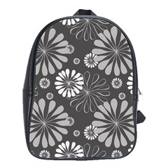 Floral Pattern Floral Background School Bag (large) by Celenk