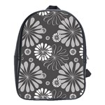 Floral Pattern Floral Background School Bag (Large) Front