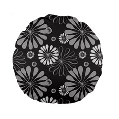 Floral Pattern Floral Background Standard 15  Premium Round Cushions by Celenk