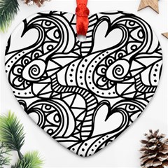 Seamless Tile Background Abstract Heart Ornament (two Sides) by Celenk