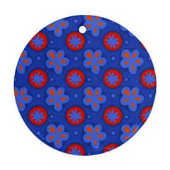 Seamless Tile Repeat Pattern Round Ornament (two Sides) by Celenk