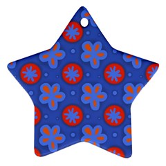 Seamless Tile Repeat Pattern Star Ornament (two Sides) by Celenk