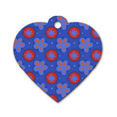 Seamless Tile Repeat Pattern Dog Tag Heart (two Sides) by Celenk