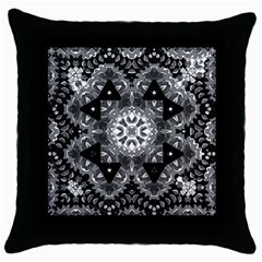 Mandala Calming Coloring Page Throw Pillow Case (black) by Celenk