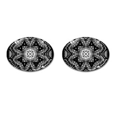 Mandala Calming Coloring Page Cufflinks (oval) by Celenk