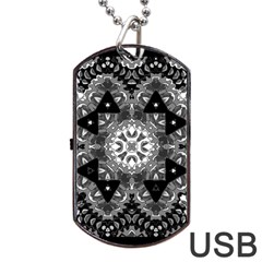 Mandala Calming Coloring Page Dog Tag Usb Flash (two Sides) by Celenk