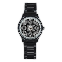 Mandala Calming Coloring Page Stainless Steel Round Watch by Celenk