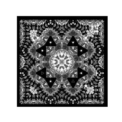 Mandala Calming Coloring Page Small Satin Scarf (square) by Celenk