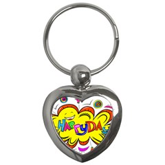 Happy Happiness Child Smile Joy Key Chains (heart)  by Celenk