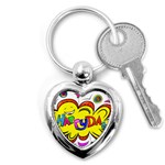 Happy Happiness Child Smile Joy Key Chains (Heart)  Front