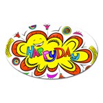 Happy Happiness Child Smile Joy Oval Magnet Front