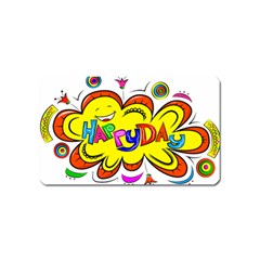 Happy Happiness Child Smile Joy Magnet (name Card) by Celenk