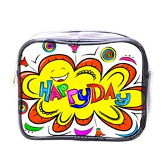 Happy Happiness Child Smile Joy Mini Toiletries Bags by Celenk