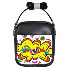 Happy Happiness Child Smile Joy Girls Sling Bags by Celenk