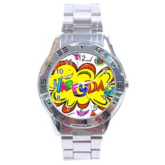 Happy Happiness Child Smile Joy Stainless Steel Analogue Watch by Celenk