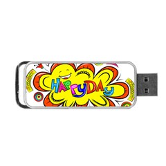 Happy Happiness Child Smile Joy Portable Usb Flash (one Side) by Celenk