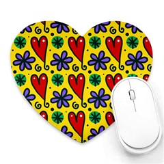 Seamless Tile Repeat Pattern Heart Mousepads by Celenk