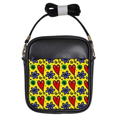 Seamless Tile Repeat Pattern Girls Sling Bags by Celenk