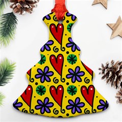 Seamless Tile Repeat Pattern Christmas Tree Ornament (two Sides) by Celenk