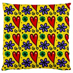 Seamless Tile Repeat Pattern Large Flano Cushion Case (one Side) by Celenk