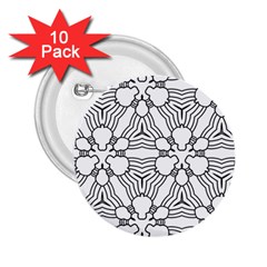 Pattern Design Pretty Cool Art 2 25  Buttons (10 Pack)  by Celenk